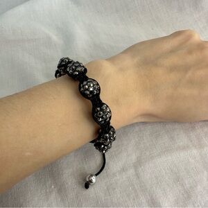 Black and Silver Beaded Bracelet